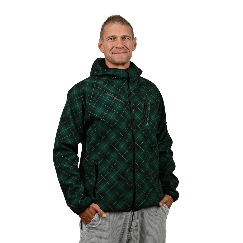 Green Printed Softshell Jacket [Hood]