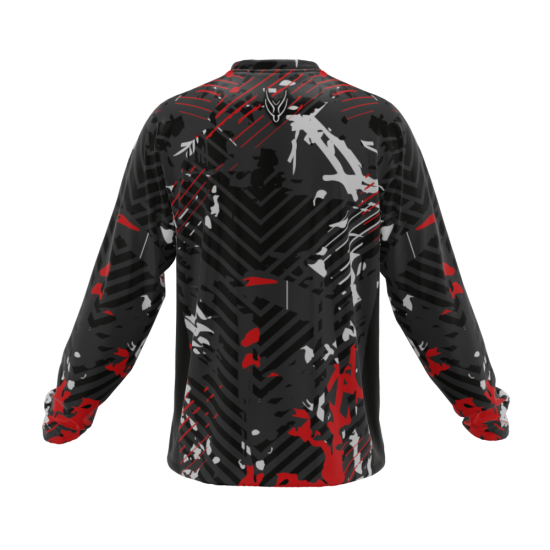Jersey Black/Red-White Printed(long sleeved)