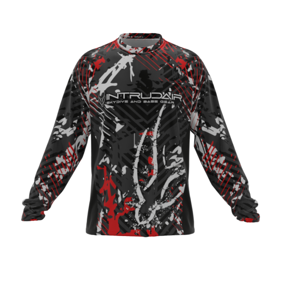 Jersey Black/Red-White Printed(long sleeved)
