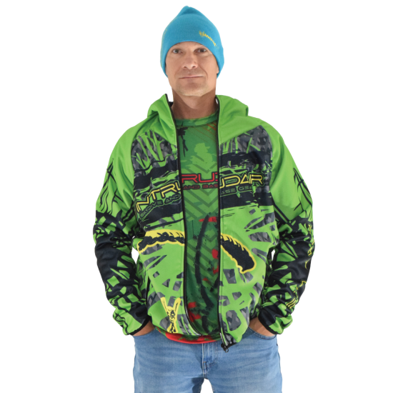 Printed Softshell Jacket Green [Hood]