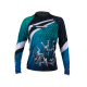 Long Sleeve Jersey Woman White/Turq Long Sleeve Jersey Woman White/Turq