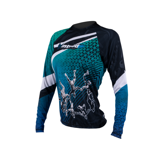 Long Sleeve Jersey Woman White/Turq Long Sleeve Jersey Woman White/Turq