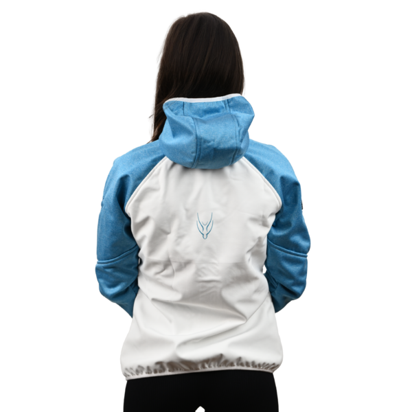 Softshell Jacket Woman White/Blue [Hood] - Image 2