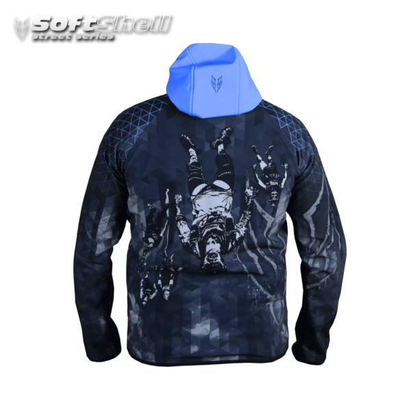 Softshell Jacket Blue Printed [Hood] - Image 2