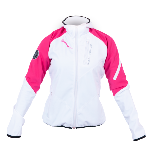 Softshell Jacket Woman White/Pink [Hood]