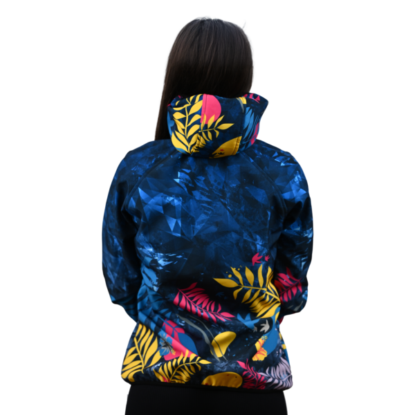 Printed Softshell Jacket Woman Flower [Hood] - Image 2