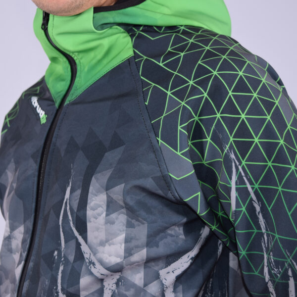 Softshell Jacket Green Printed [Hood] - Image 3