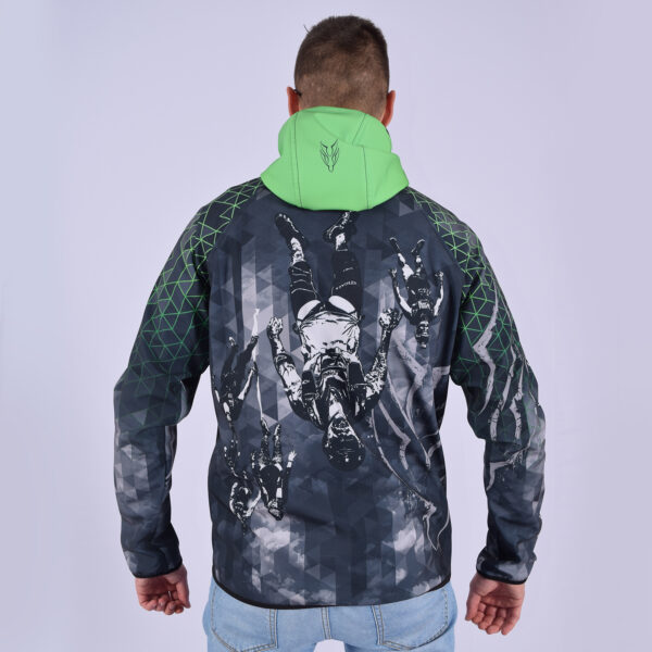 Softshell Jacket Green Printed [Hood] - Image 4