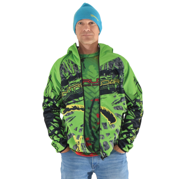 Printed Softshell Jacket Green [Hood] - Image 3