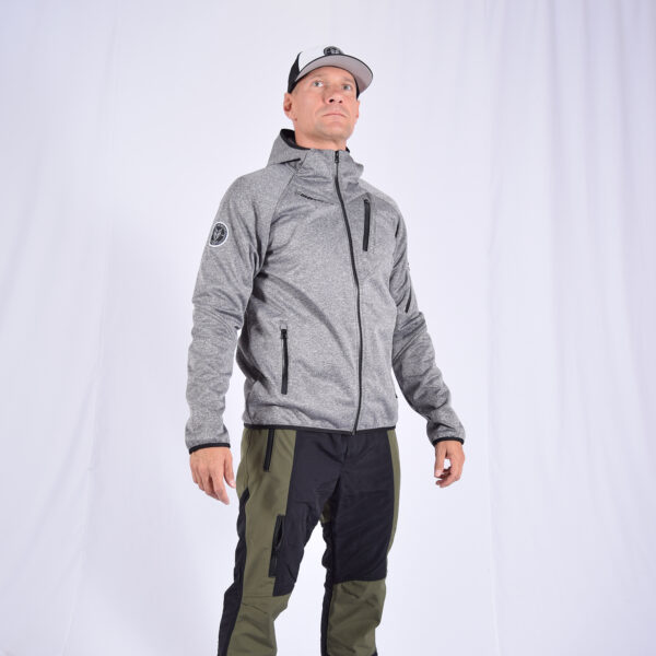 Softshell Jacket Melange Grey [Hood] - Image 3