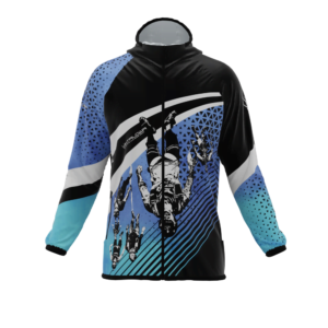 Intrudair® [Pre-Order] Old-Blue Printed Softshell Jacket [Hood]