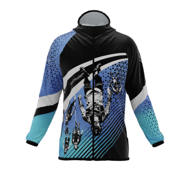 Intrudair® [Pre-Order] Old-Blue Printed Softshell Jacket [Hood]