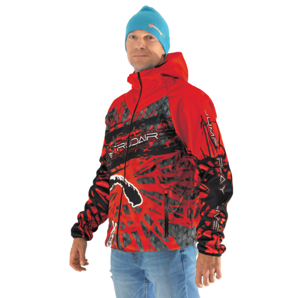 Printed Softshell Jacket Red [Hood] - Image 3