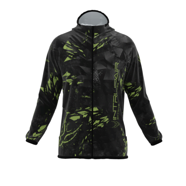 Intrudair® [Pre-Order] Triangle-Olive Printed Softshell Jacket [Hood]