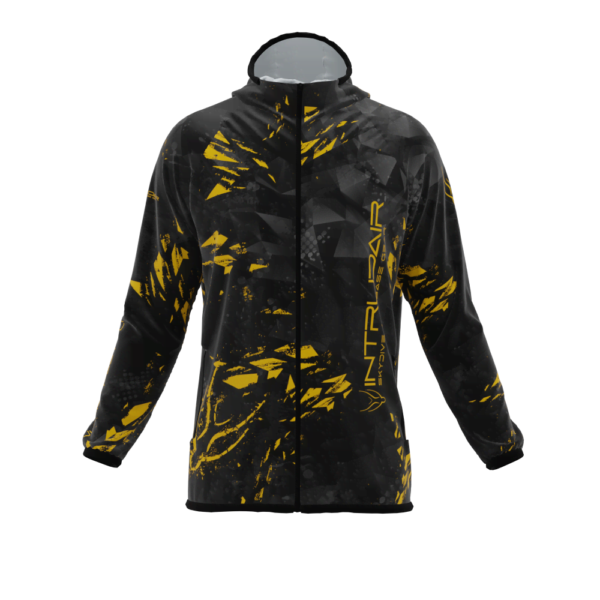 Intrudair® [Pre-Order] Triangle-Orange Printed Softshell Jacket [Hood]
