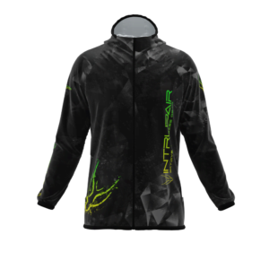 Intrudair® [Pre-Order] Triangle-Yellow-green Printed Softshell Jacket [Hood]