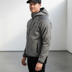 Softshell Jacket Melange Grey [Hood]