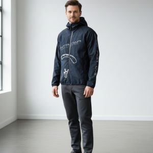 Printed Softshell Jacket Black [Hood]