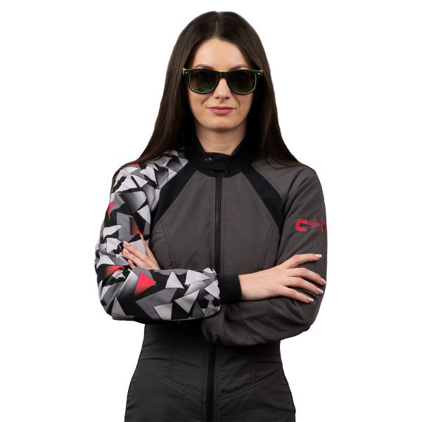 Freefly C+ Woman Gray with Red Print - Image 2