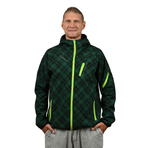 Bright Green Printed Softshell Jacket [Hood]
