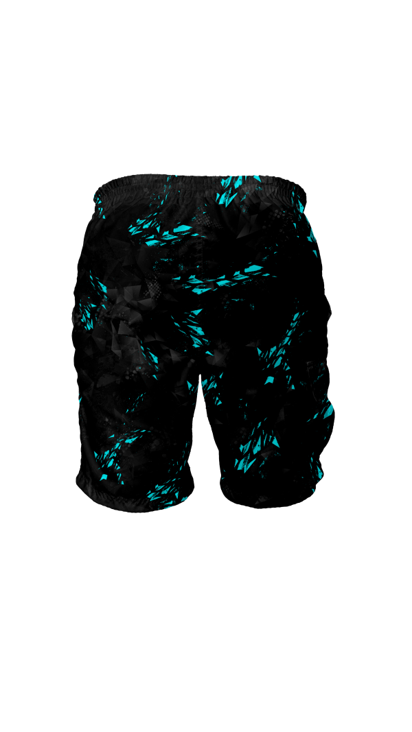 Intrudair Cargo Shorts (Black/Aqua Shard) [SIZE L] - Image 3