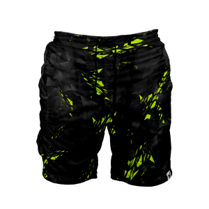 Intrudair Cargo Shorts (Black/Yellow Shard) [SIZE M]