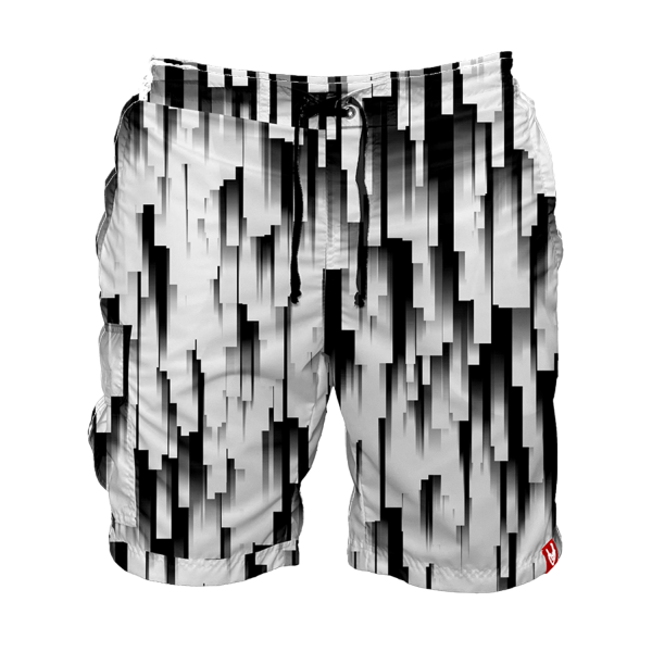 Intrudair Cargo Shorts (Black/White) [SIZE XL]