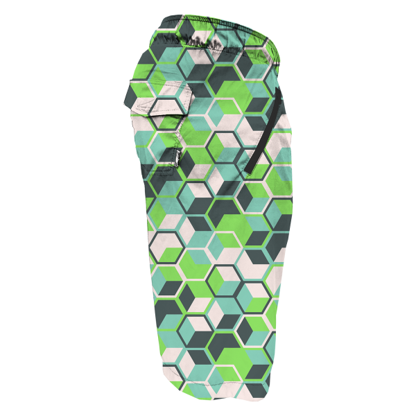 Intrudair Board Shorts (GeoFlux Verde) [SIZE M] - Image 3