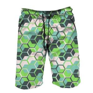 Intrudair Board Shorts (GeoFlux Verde) [SIZE M]