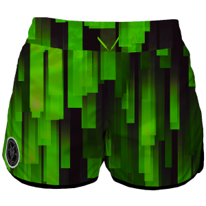 Intrudair Female Board Shorts (Green Rain)