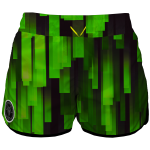 Intrudair Female Board Shorts (Green Rain)