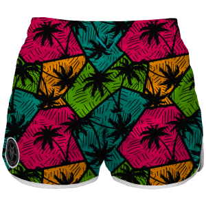Intrudair Female Board Shorts (Sunset Palm)