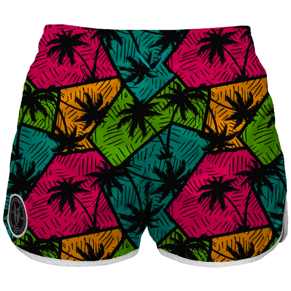 Intrudair Female Board Shorts (Sunset Palm)