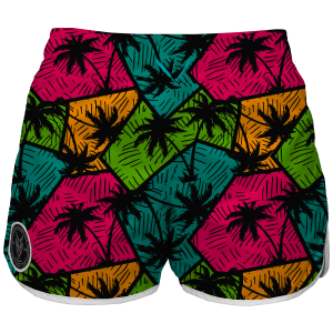 Intrudair Female Board Shorts (Sunset Palm)