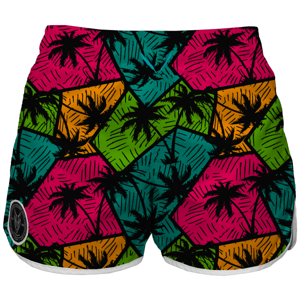 Intrudair Female Board Shorts (Sunset Palm)