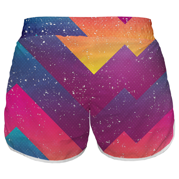 Intrudair Female Board Shorts (Retro Wave) - Image 3