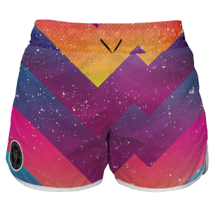 Intrudair Female Board Shorts (Retro Wave)