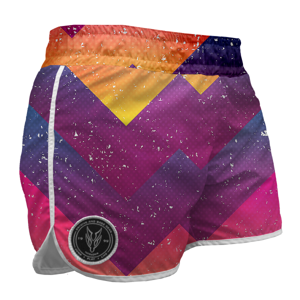 Intrudair Female Board Shorts (Retro Wave) - Image 2
