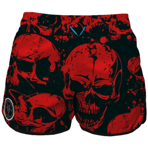 Intrudair Female Board Shorts (Red Skull)