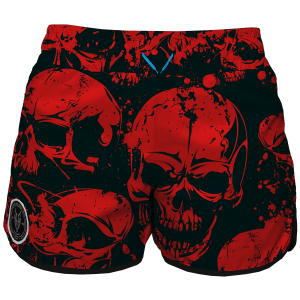 Intrudair Female Board Shorts (Red Skull)