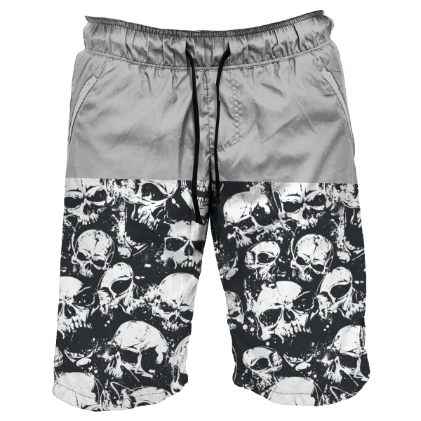 Intrudair Board Shorts (Gray Skull)