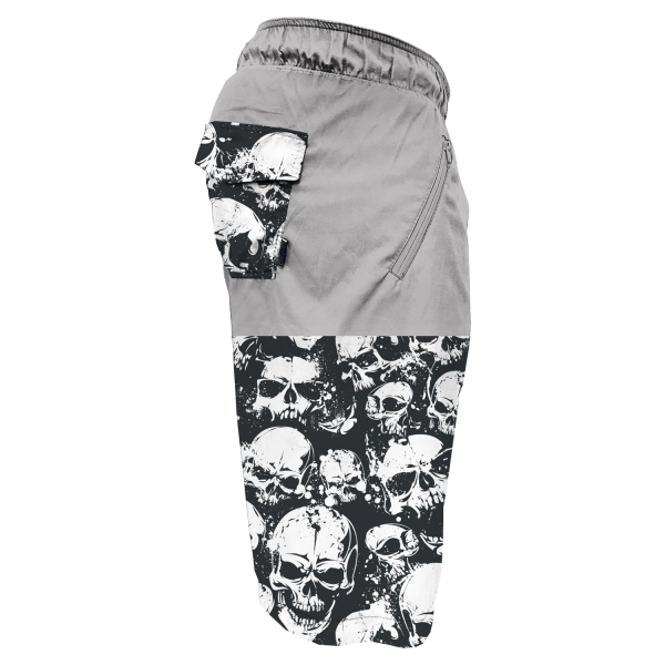 Intrudair Board Shorts (Gray Skull) - Image 3