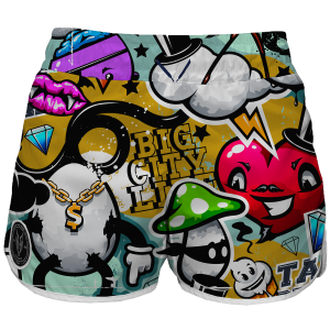 Intrudair Female Board Shorts (Stickerbomb)