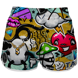 Intrudair Female Board Shorts (Stickerbomb)
