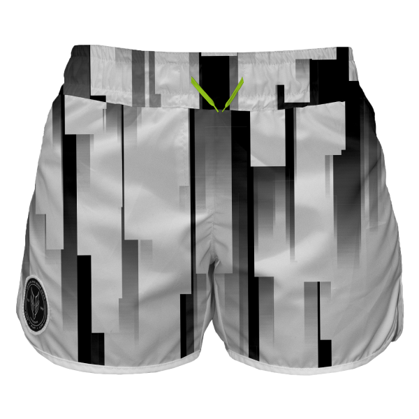 Intrudair Female Board Shorts (White Rain)