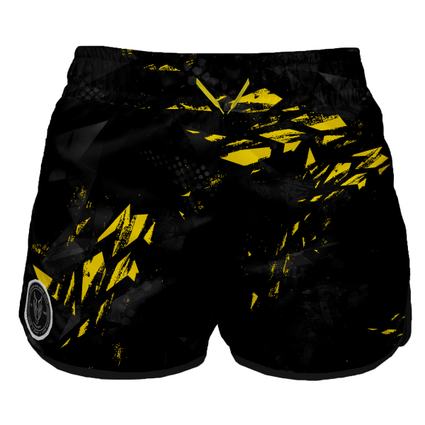 Intrudair Female Board Shorts (Yellow Shard)