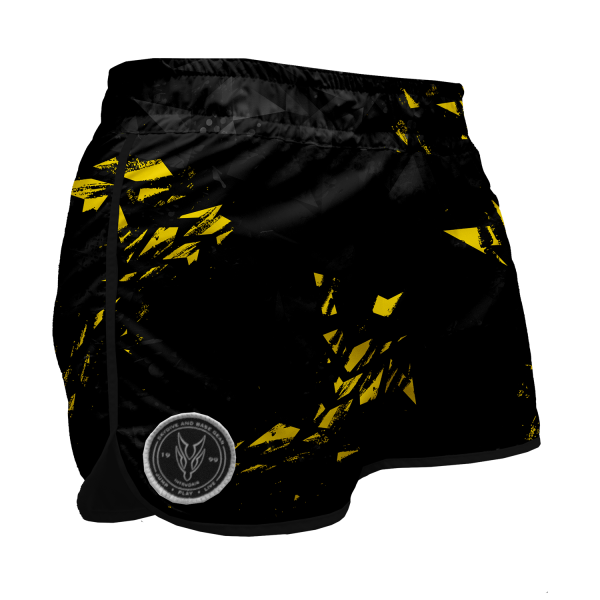 Intrudair Female Board Shorts (Yellow Shard) - Image 2