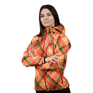 Female Softshell Jacket Orange [Hood]